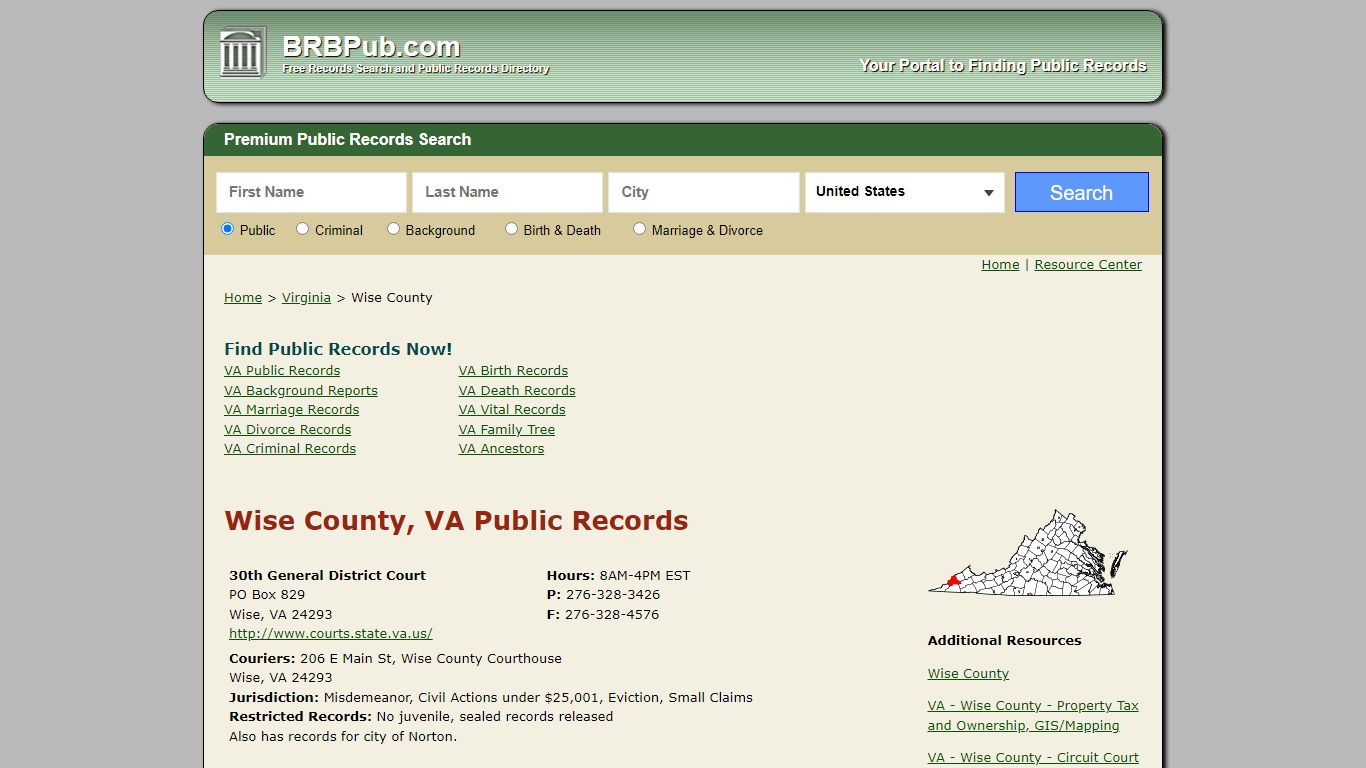 Wise County Public Records | Search Virginia Government ...